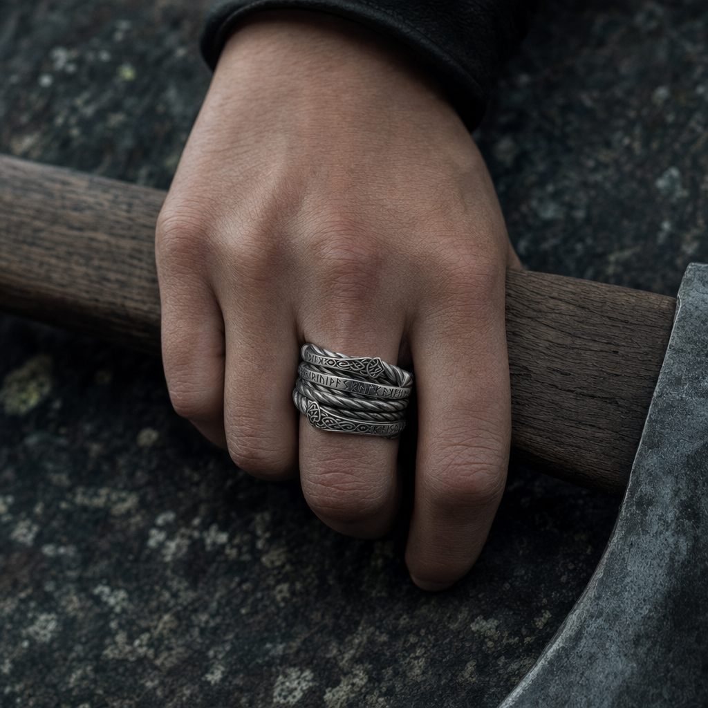 Viking Draupnir Coil Ring for Men (Ring of Odin)