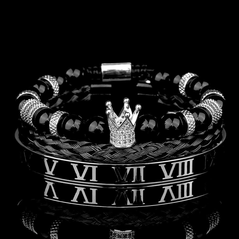 Royal Crown Stones Bracelet Set