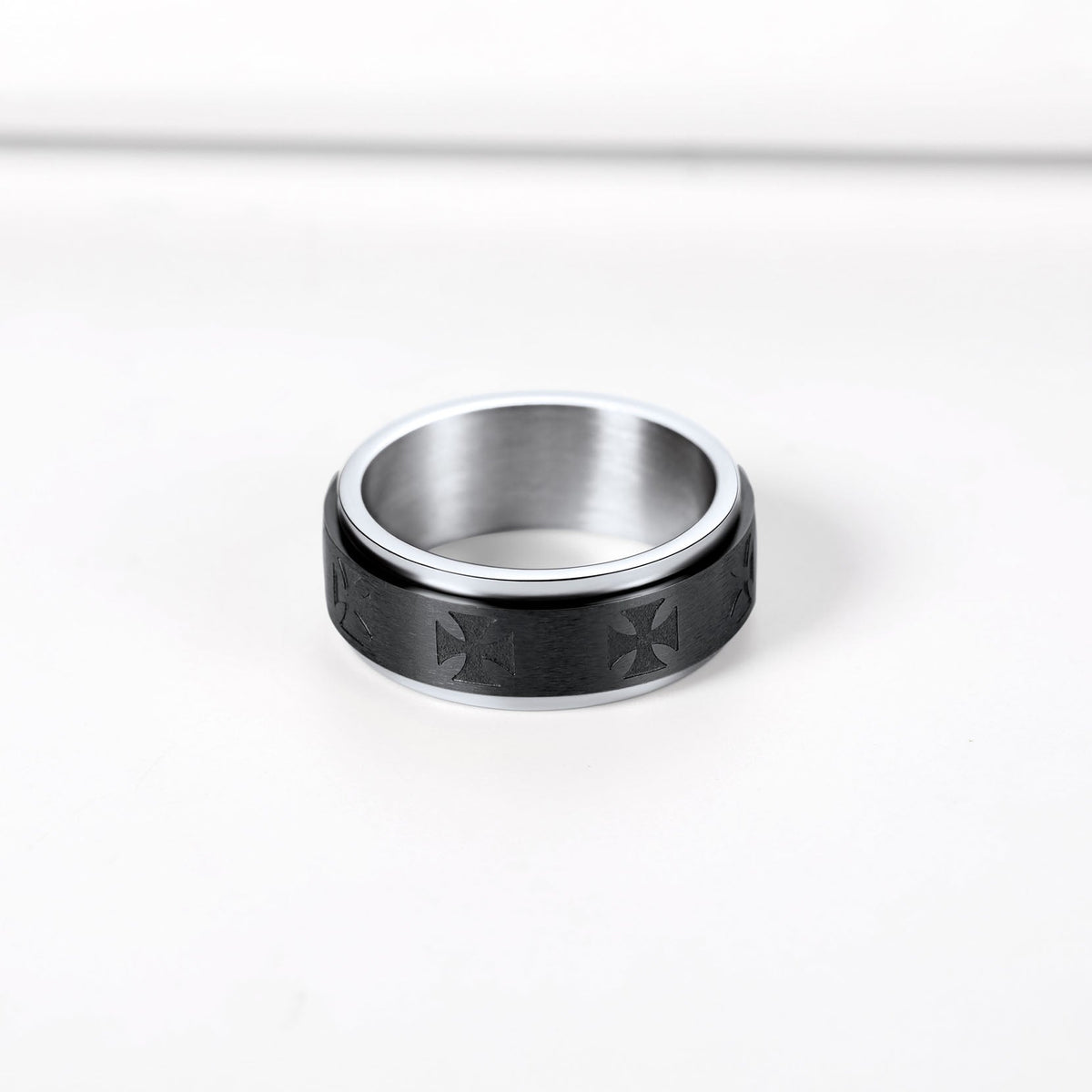 Knights Templar Cross Anxiety Ring For Men