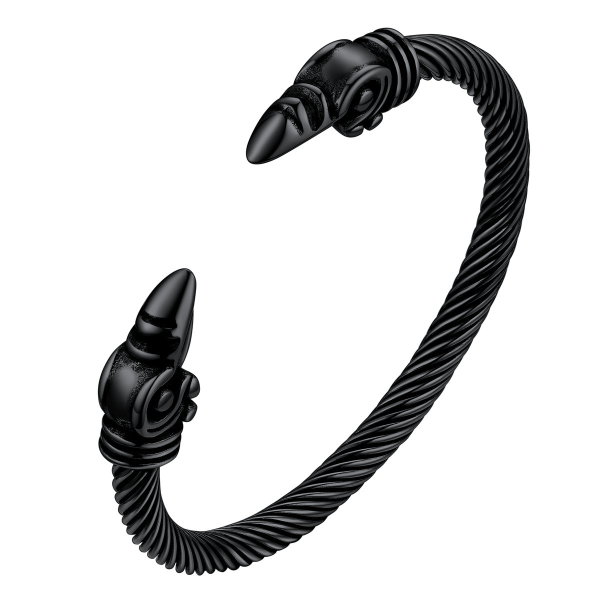 FaithHeart Viking Raven Cuff Bracelet Bangle for Men