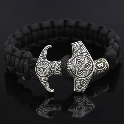 Odin Rune Bead Thor Hammer Mjolnir Bracelet