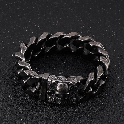 Skull Clasp Cuban Bracelet