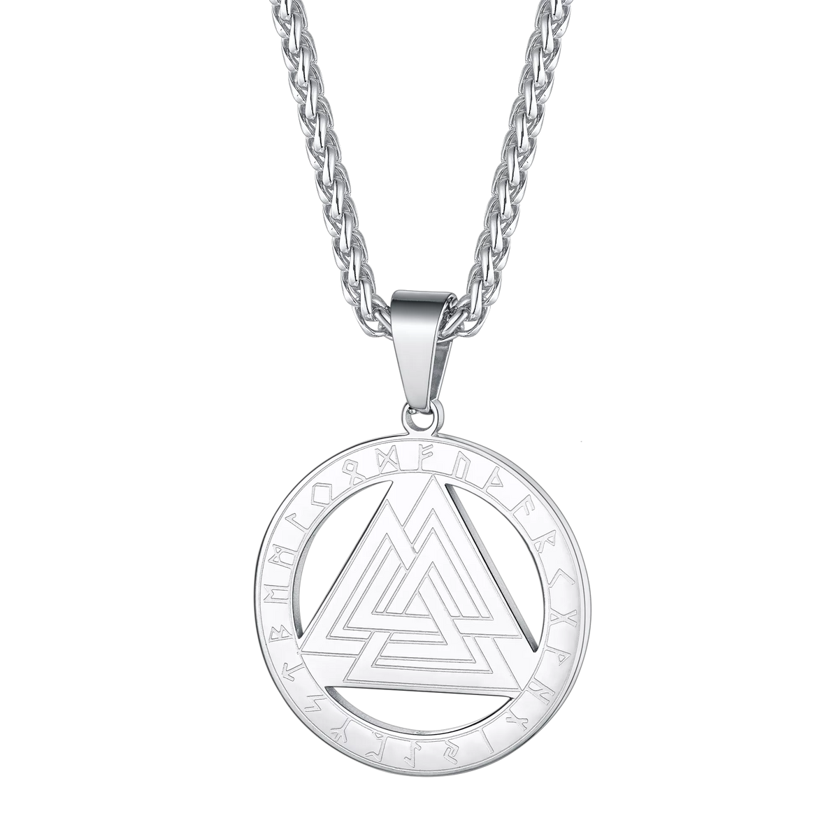 FaithHeart Viking Rune Valknut Necklace for Men