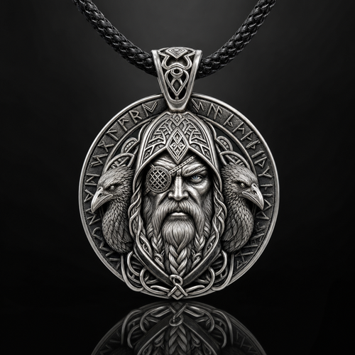 Odin Allfather Face Pendant Necklace
