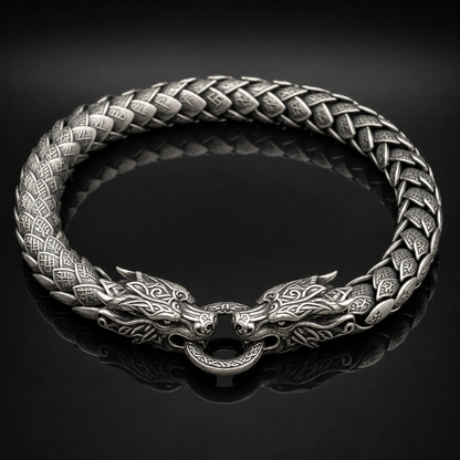 Viking Nidhögg Dragon-Scale Link Chain for Men