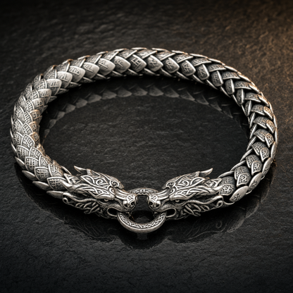 Viking Nidhögg Dragon-Scale Link Chain for Men