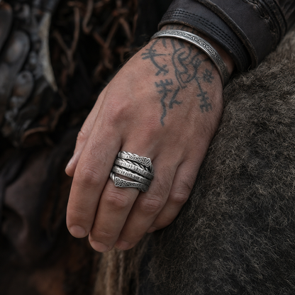 Viking Draupnir Coil Ring for Men (Ring of Odin)