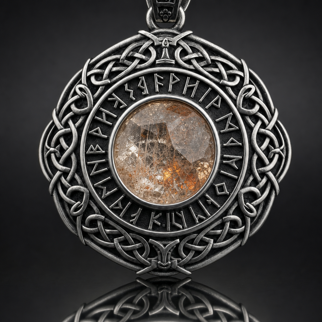 Viking Sunstone (Solarsteinn) Navigation Pendant for Men