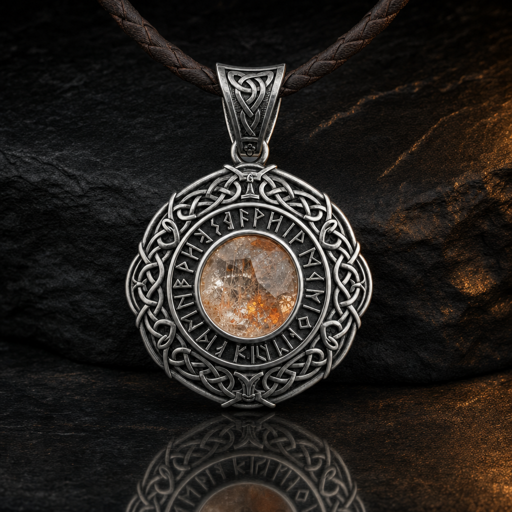 Viking Sunstone (Solarsteinn) Navigation Pendant for Men