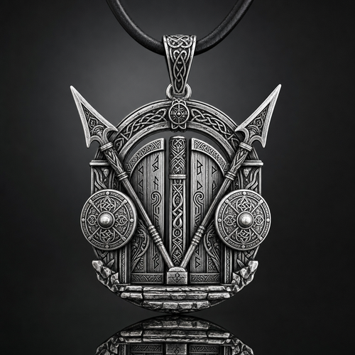 Viking Valhalla Gate Pendant Necklace