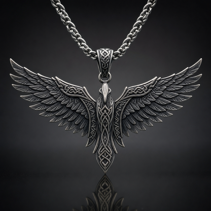 Valkyrie Wings Pendant Necklace