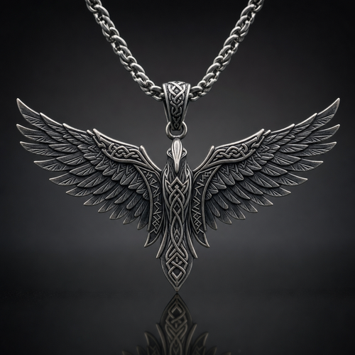Valkyrie Wings Pendant Necklace