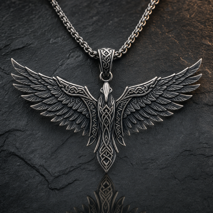 Valkyrie Wings Pendant Necklace