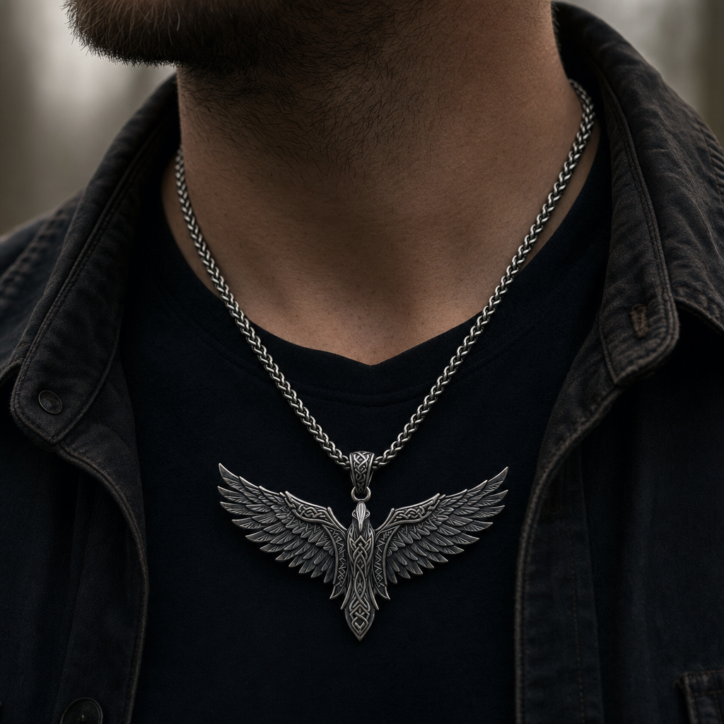 Valkyrie Wings Pendant Necklace