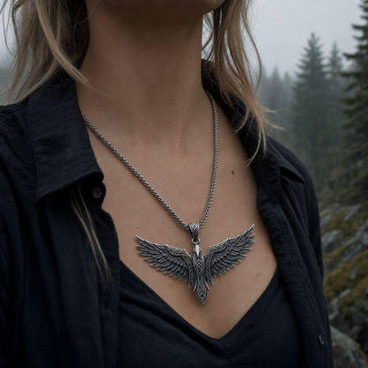 Valkyrie Wings Pendant Necklace