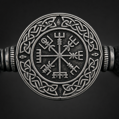 Tiger's Eye Vegvisir Bead Bracelet for Men