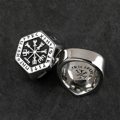 Vegvisir with Valknut Nordic Ring