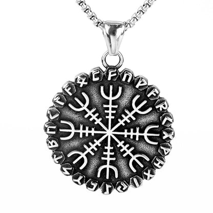 Classic Odin Viking Compass Rune Necklace