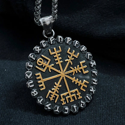 Classic Odin Viking Compass Rune Necklace