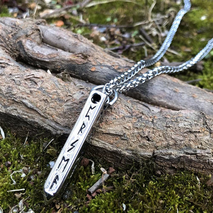 Three-dimensional Cone Type Rune Nordic Necklace