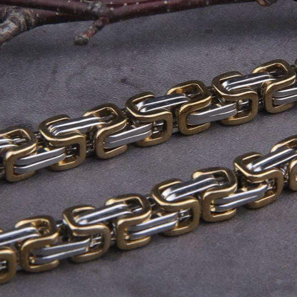 Vintage Viking Mjolnir With Wolves Necklace & Bracelet