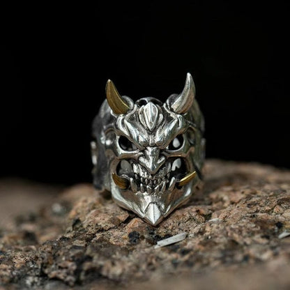 Demon Anger Gothic Biker Skeleton Ring