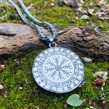 Fenrir Of Wolf And Helm Of Awe Necklace