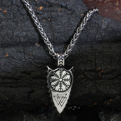 Silver Arrow Protective Spearhead Necklace