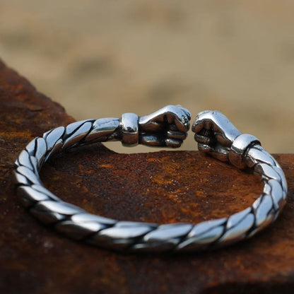 Power In The Hand Double Fist Vintage Bracelet