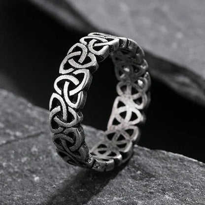 Nordic Triquetra Triangle Concise Ring