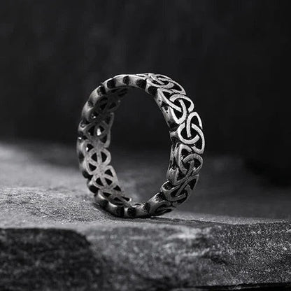 Nordic Triquetra Triangle Concise Ring