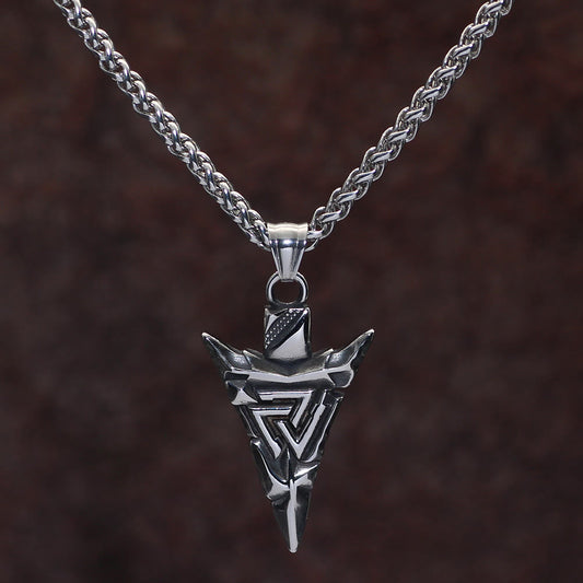 Odin's Guidance: Valknut And Gungnir With Othala Rune Necklace