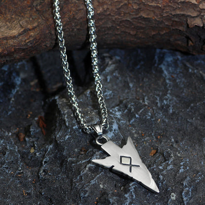Odin's Guidance: Valknut And Gungnir With Othala Rune Necklace