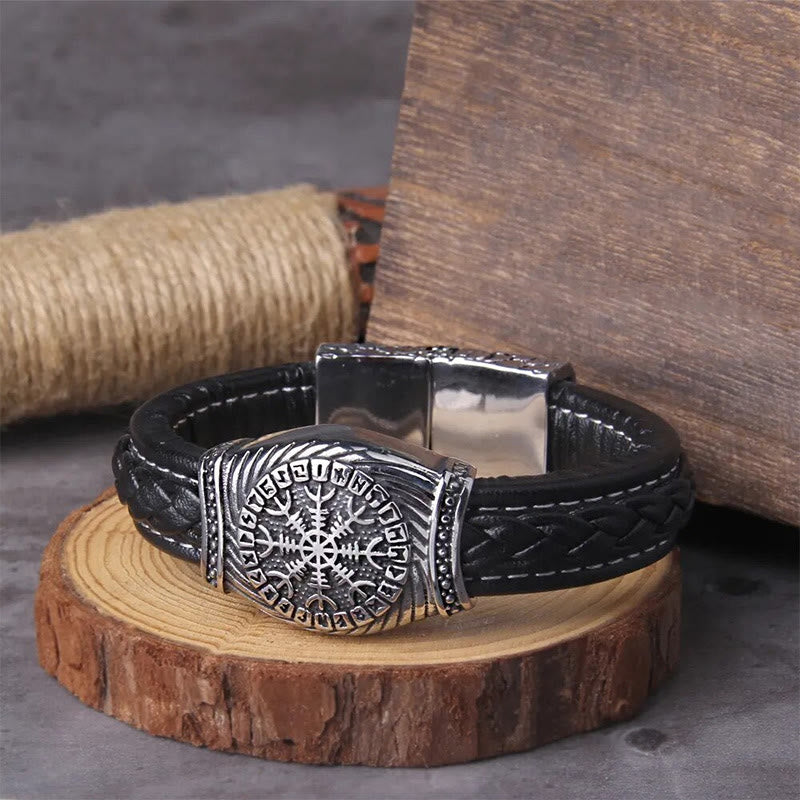 Viking Vegvisir Compass Bangle Valknut Bracelet