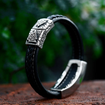 Classic Viking Vegvisir And Celtic Knot Bracelet