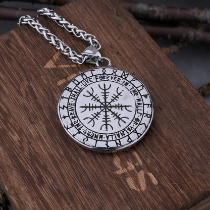 Valknut Viking Dragon Ouroboros Pendant Necklace