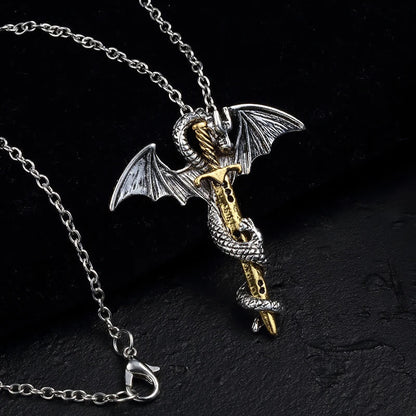 Pterosaur Golden Sword Luminous Necklace