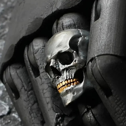 Bone Reaper Skull Head Skeleton Ring