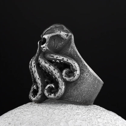 Octopus Skull Punk Stainless Steel Seaman Ring