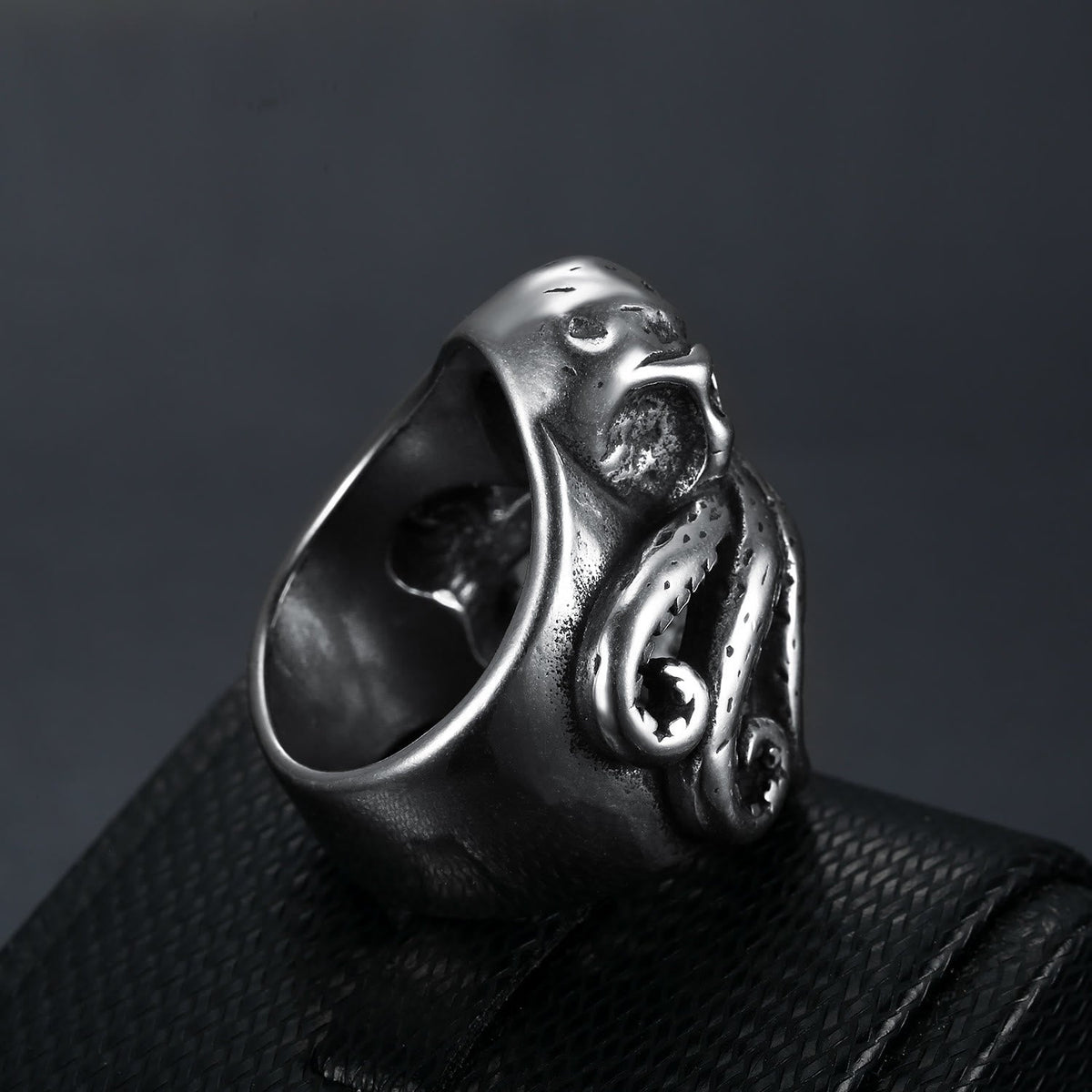 Octopus Skull Punk Stainless Steel Seaman Ring