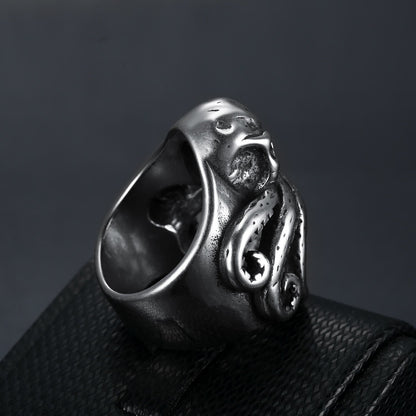 Octopus Skull Punk Stainless Steel Seaman Ring