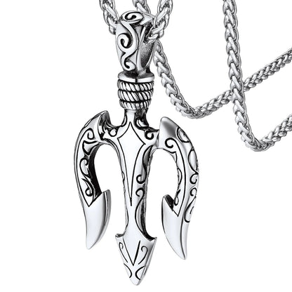 "Power and Courage" Poseidon Trident Necklace
