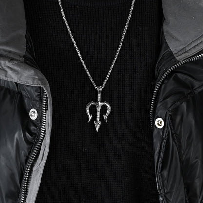 "Power and Courage" Poseidon Trident Necklace