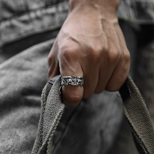 Men Vintage Gluttonous Divine Beast Ring