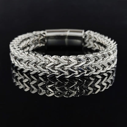 Classic Double Row Wheat Chain Bracelet