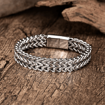 Classic Double Row Wheat Chain Bracelet