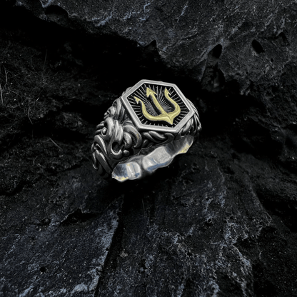 Poseidon Trident Battle Ring
