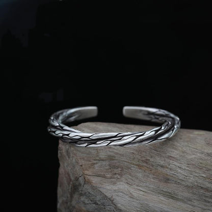 Handcrafted Dual Twist Cuff Bracelet
