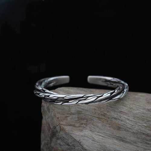 Handcrafted Dual Twist Cuff Bracelet