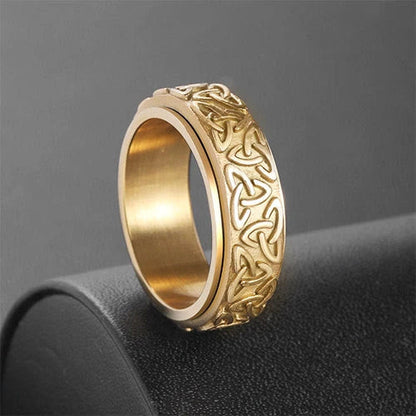 Viking Triquetra Spinner Ring